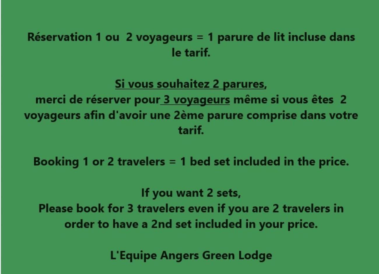 Angers Green Lodge Buitenkant foto